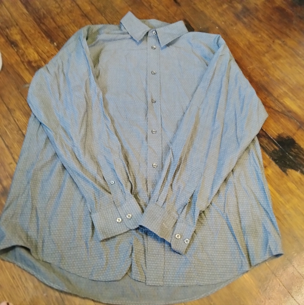 Beverly Hills Polo Club Long Sleeved Button Up Cotton Blend Shirt Size 2XLB